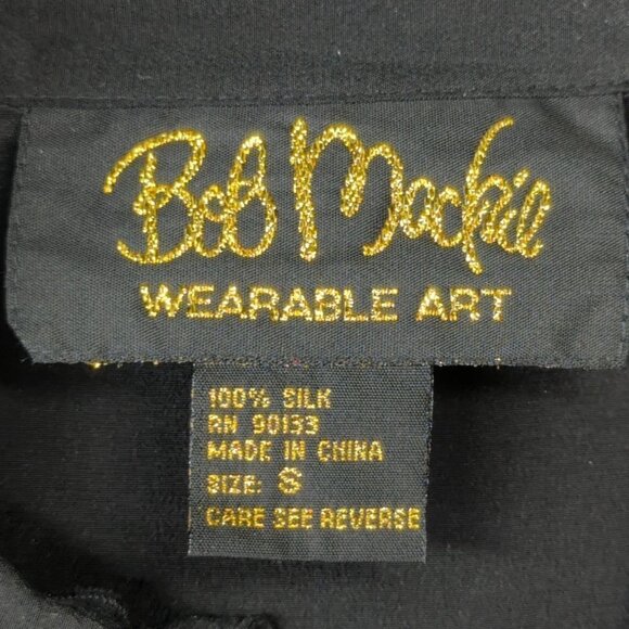 Bob Mackie Silk Color Block Button Down Top, Women's Small - Picture 9 of 9